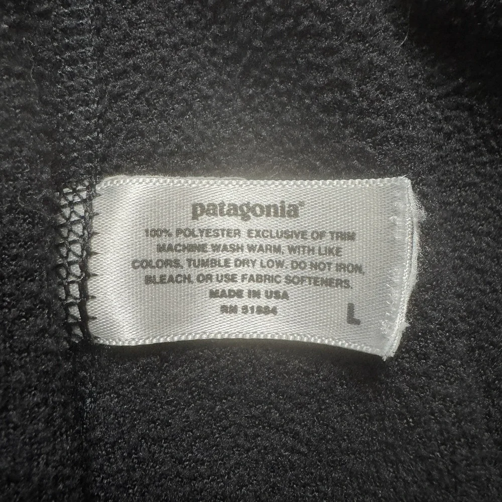 Vtg Patagonia Capiline Baselayer Pants Large Black Fleece USA Hiking Outdoor *